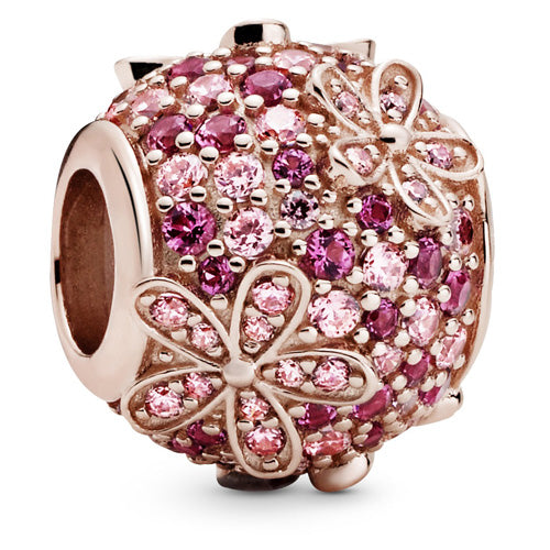 Sparkling Daisy Flower Charm - Rose