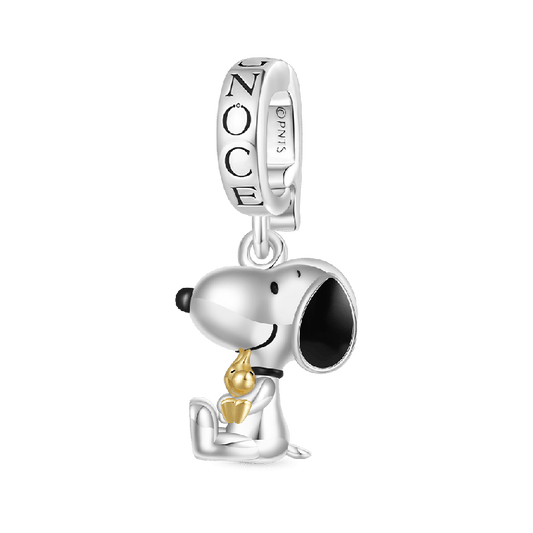 Peanuts Snoopy & Woodstock Hugging Dangle Charm