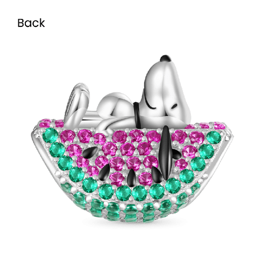 Peanuts Lying Snoopy & Watermelon Sparkling Charm