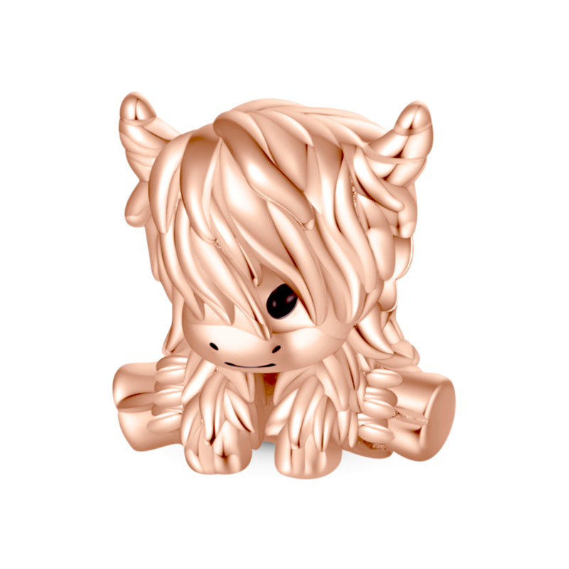Highland Cow Charm - Rose