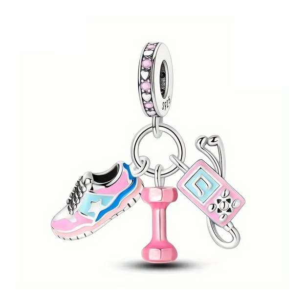 Gym Triple Dangle Charm