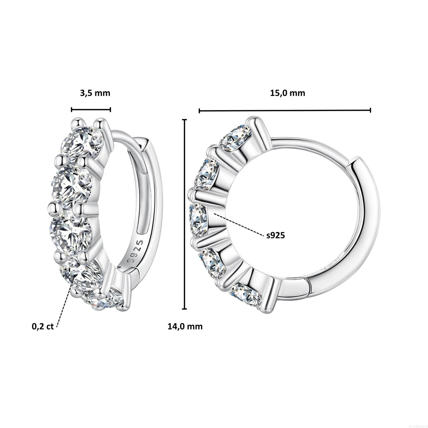 Moissanite Hoop Earrings