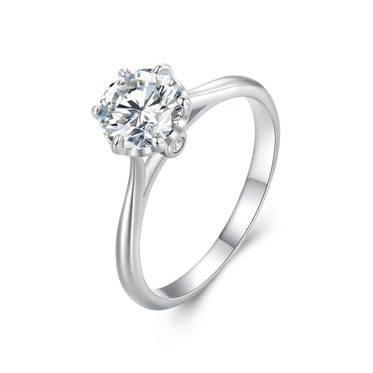 Classic Solitaire Setting Moissanite Ring - 1ct