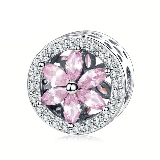 Crystal Flower Charm
