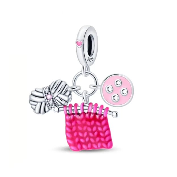 Knitting Triple Dangle Charm