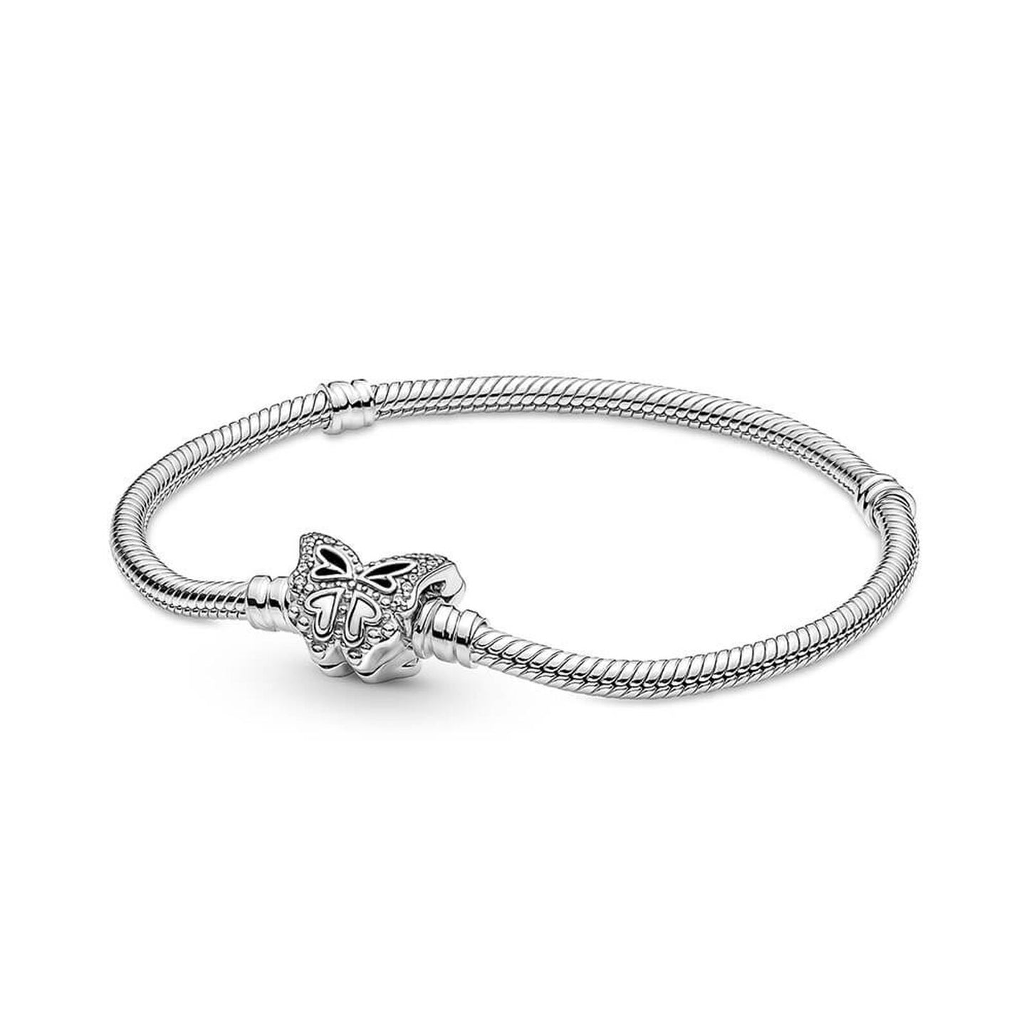 Butterfly Clasp Snake Chain Bracelet