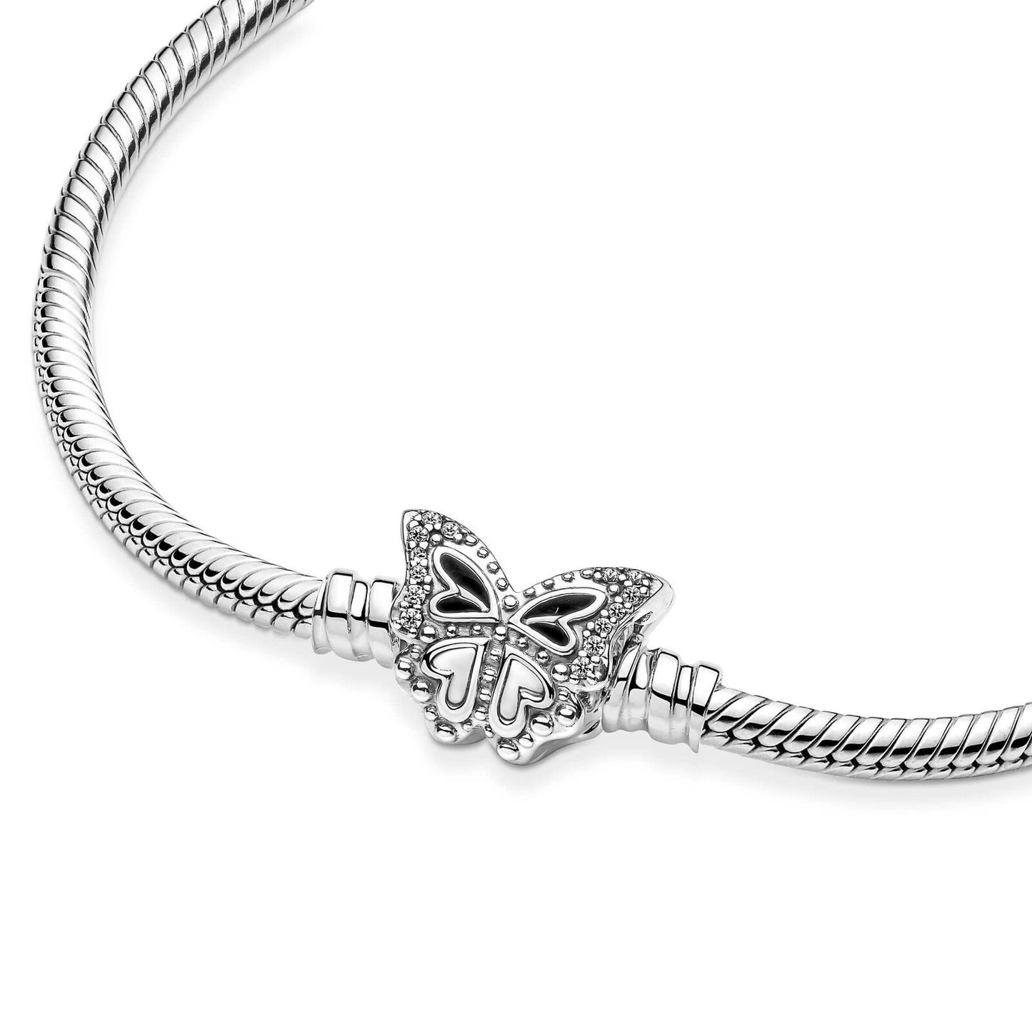 Butterfly Clasp Snake Chain Bracelet