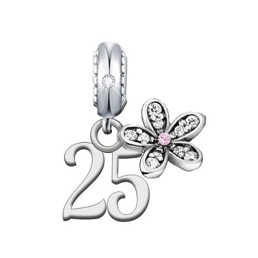 25th Celebration Double Dangle Charm
