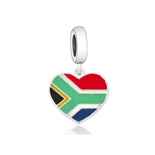 South Africa Heart Dangle Charm