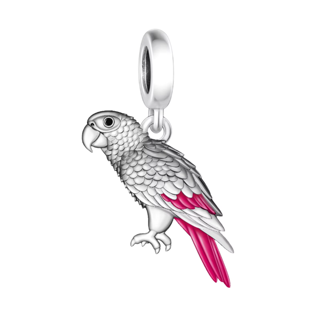 African Grey Dangle Charm