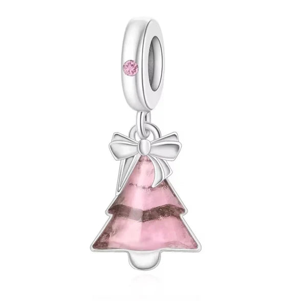 Christmas Tree Charm - Pink