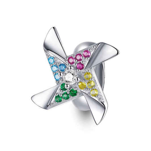 Colorful Pinwheel Stopper Charm