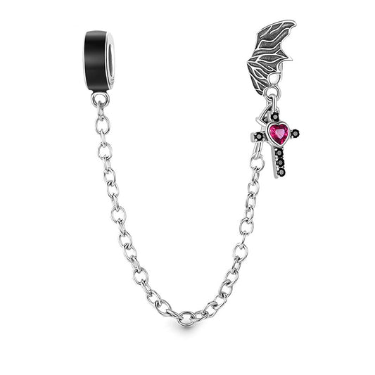 Black Wing & Cross Safety Chain