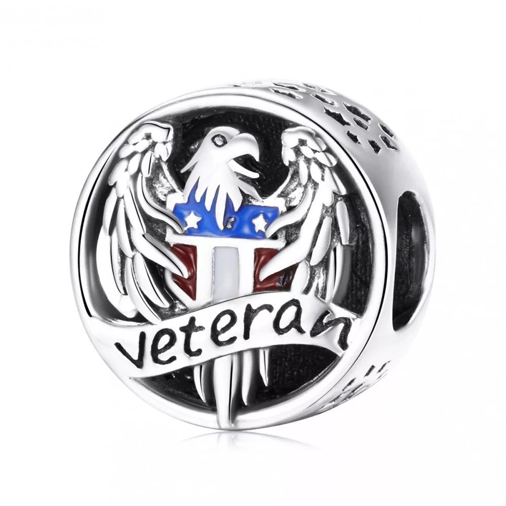 Bald Eagle Veteran Charm