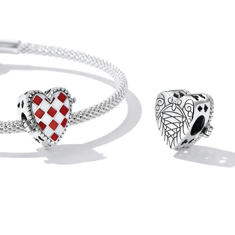 Alice in Wonderland Heart Clock Charm