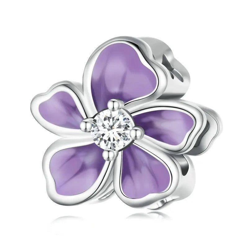 Purple Flower Charm