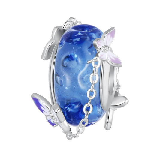 Butterfly Tassel Murano Charm