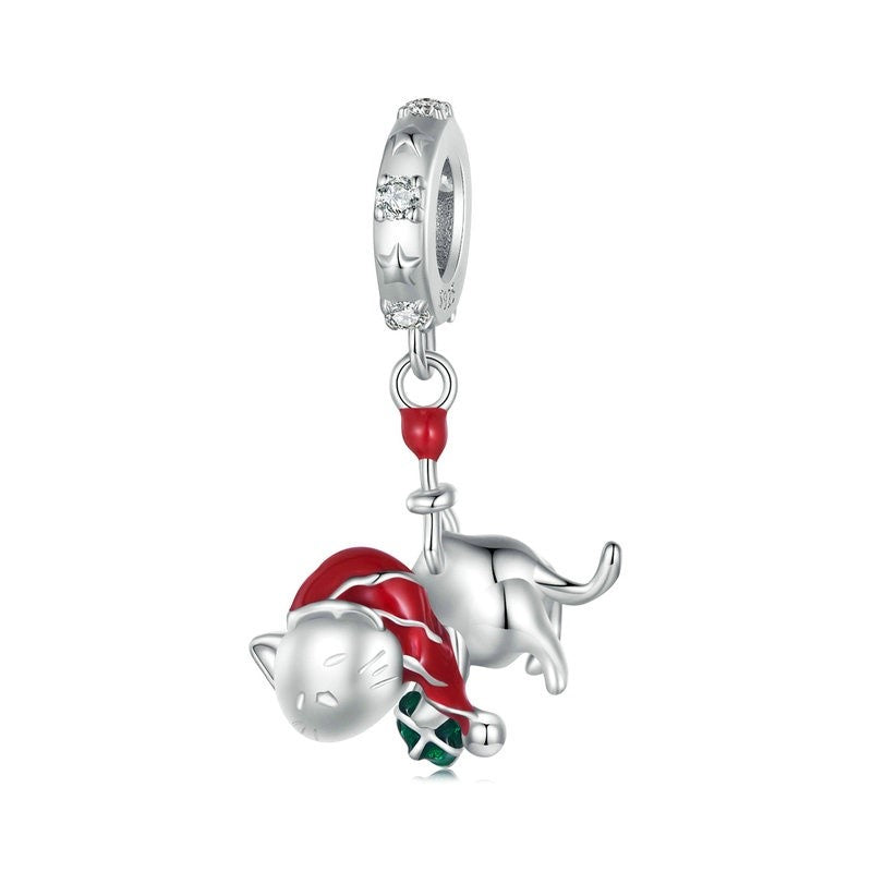 Christmas Cat Dangle Charm