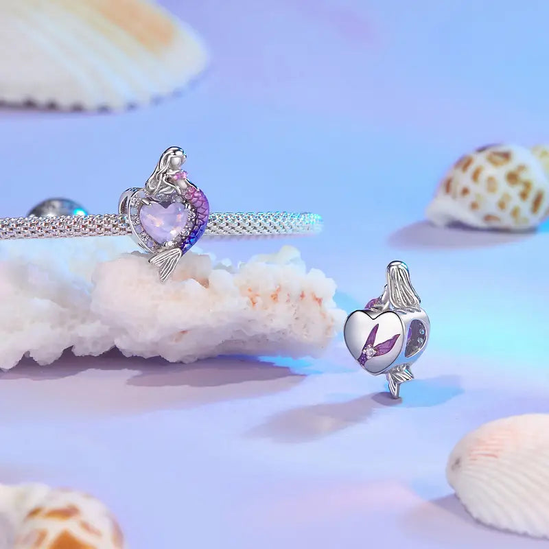 Mermaid Heart Charm