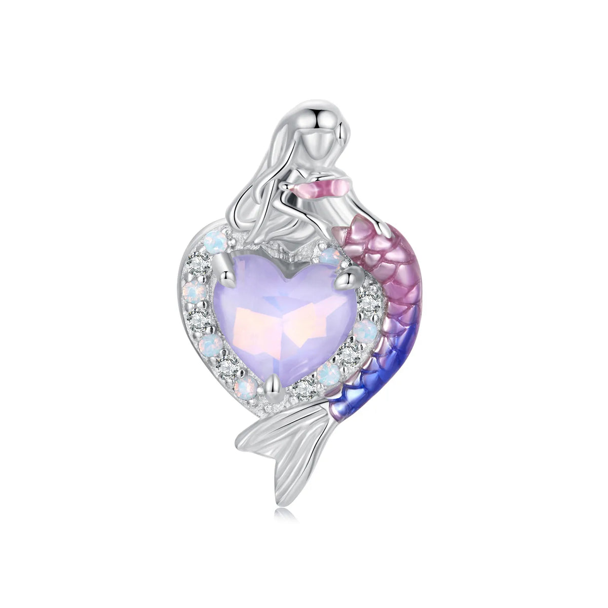 Mermaid Heart Charm