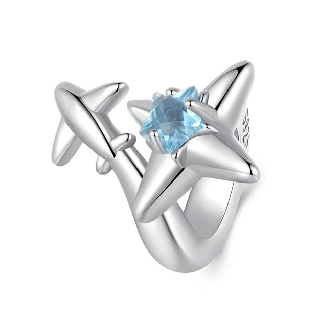 Airplane Starburst Charm