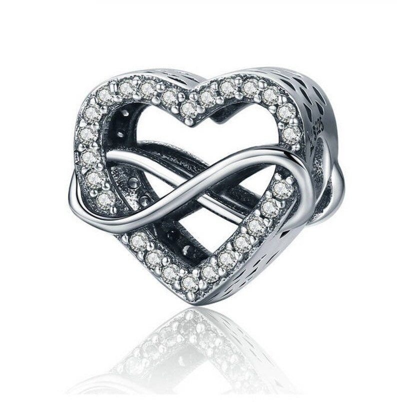 Family Infinity Heart Charm