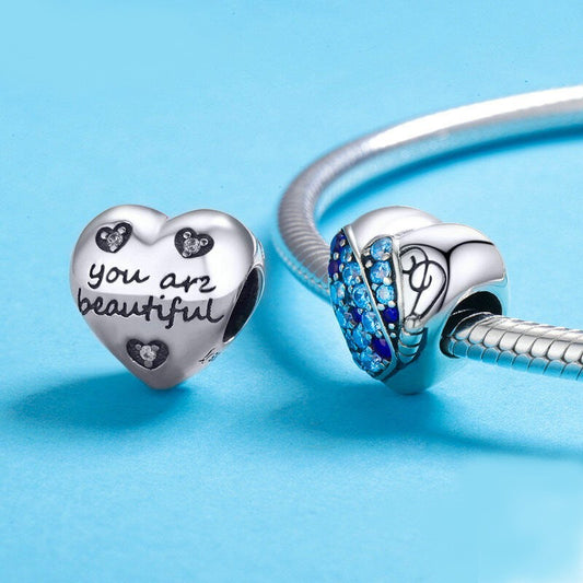 Butterfly Love Heart Charm