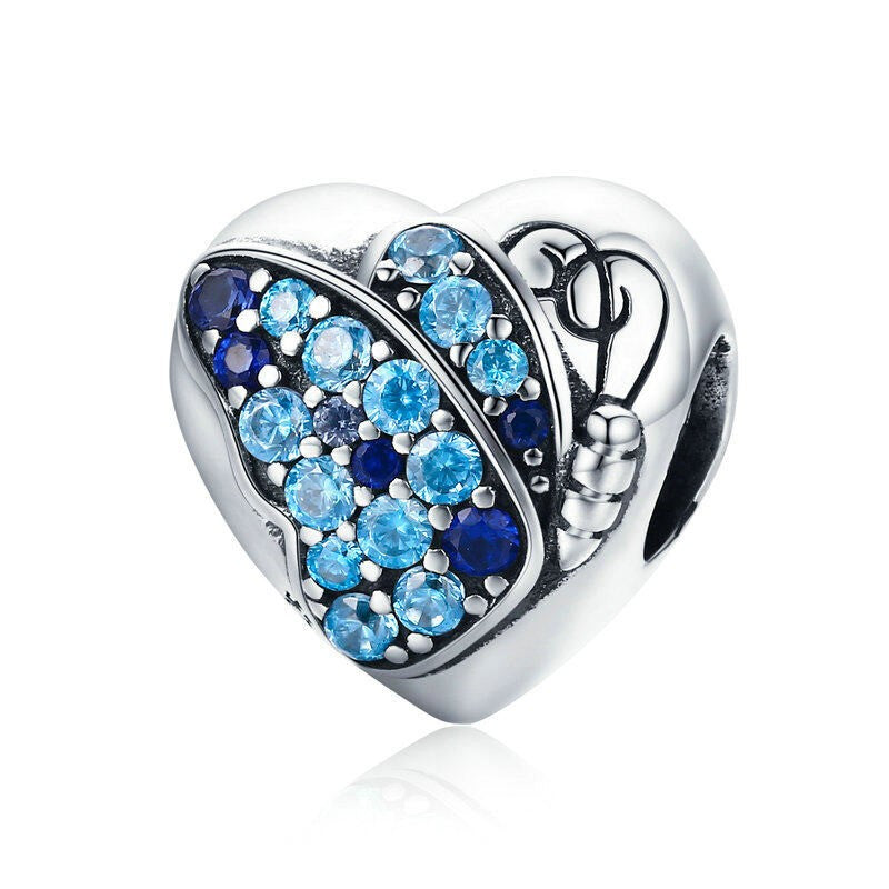 Butterfly Love Heart Charm