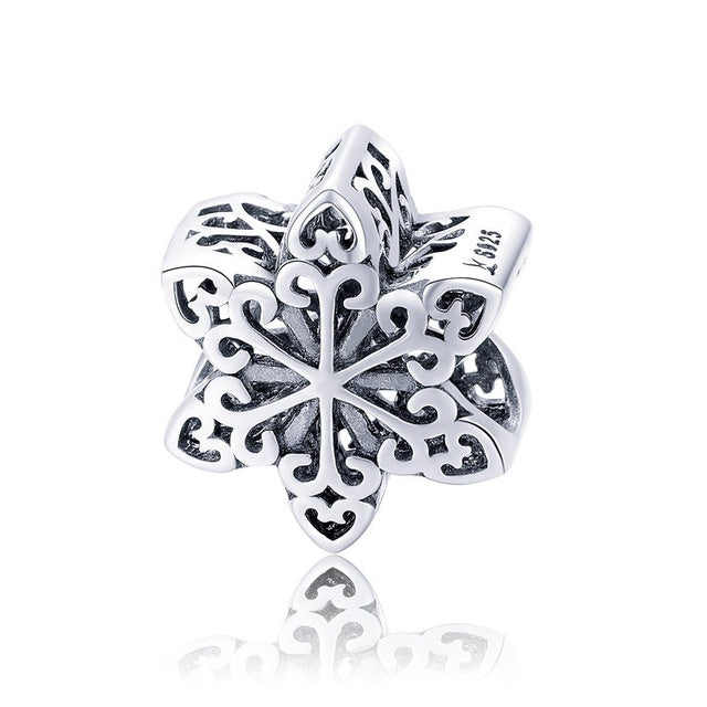 Elegant Snowflake Openwork Charm