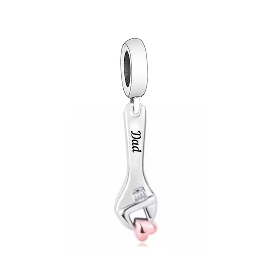 Mechanic Wrench Dad Dangle Charm