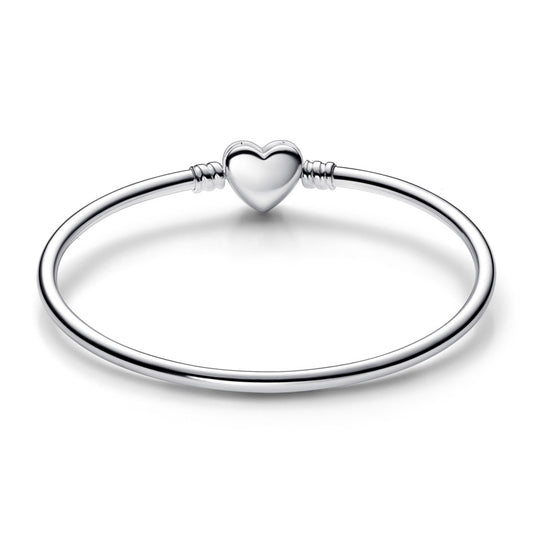 Heart & Butterfly Bangle Bracelet
