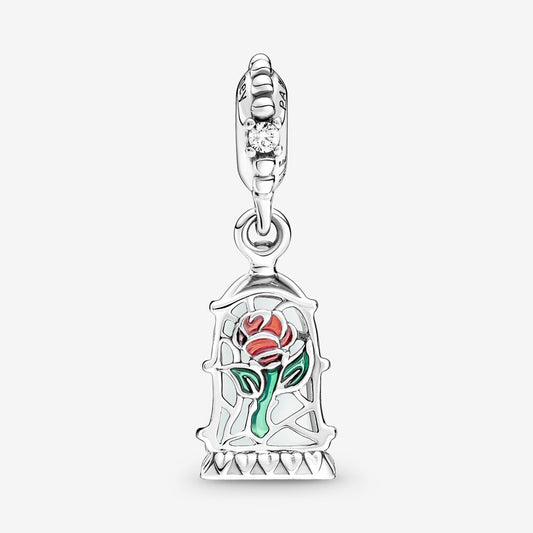 Beauty and the Beast Enchanted Rose Dangle Charm