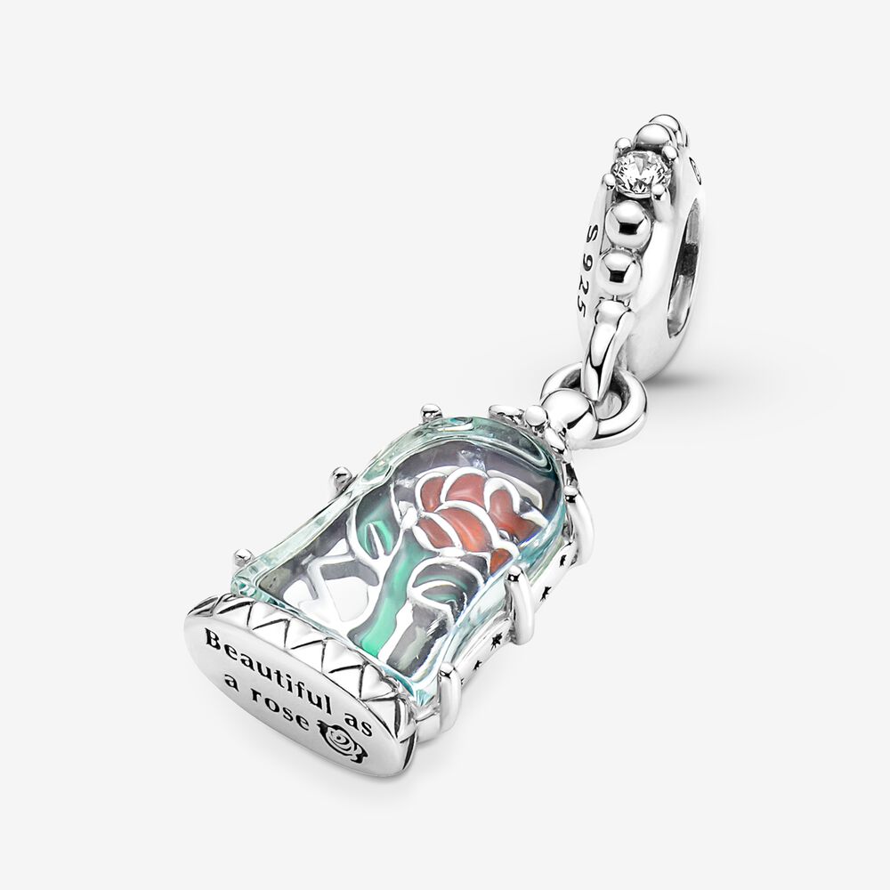 Beauty and the Beast Enchanted Rose Dangle Charm