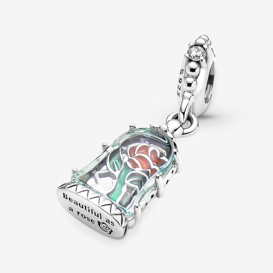 Beauty and the Beast Enchanted Rose Dangle Charm