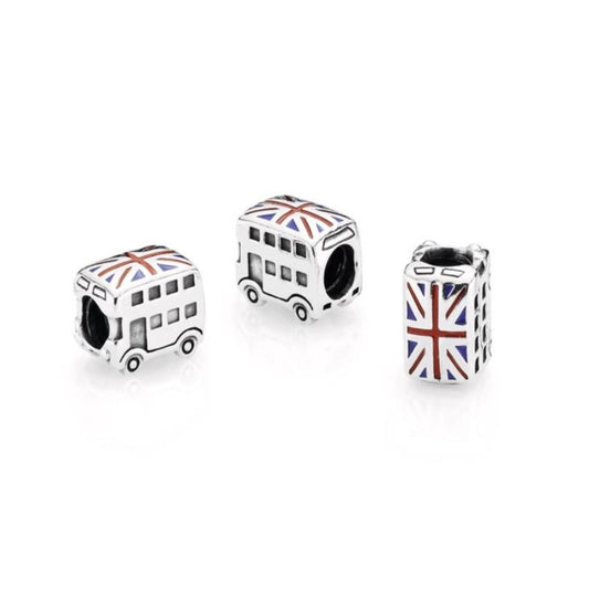 Union Jack London Bus Charm