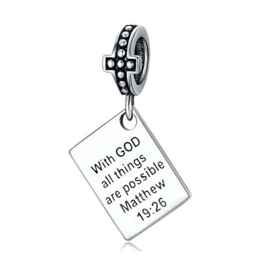 Bible Verse Dangle Charm