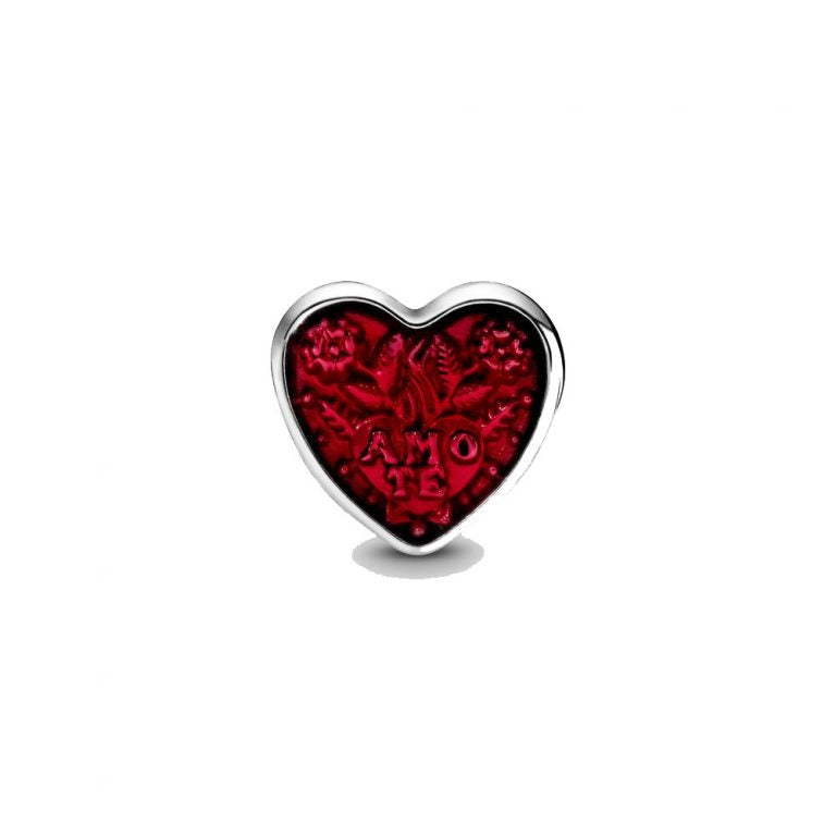 Amo Te Latin Heart Charm
