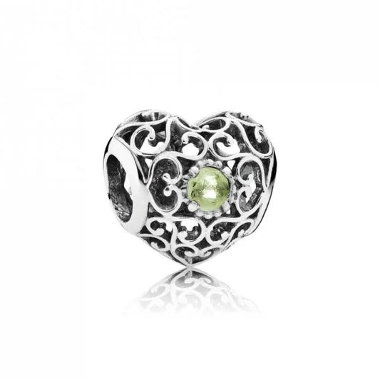 Heart Birthstone Charm - August