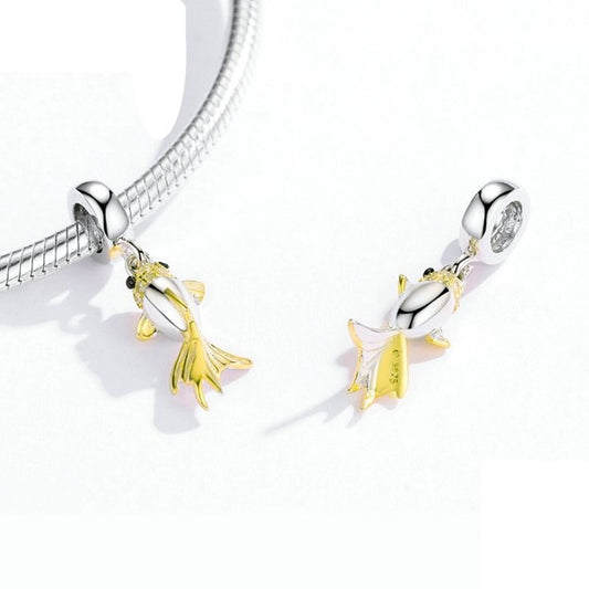 Koi Fish Dangle Charm - Yellow