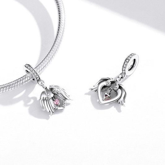 Be Brave Heart Dangle Charm