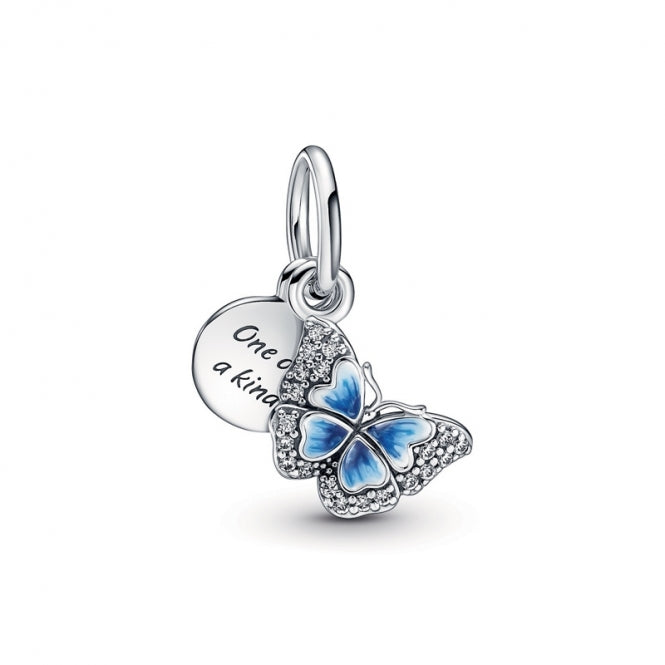 Butterfly & Quote Double Dangle Charm