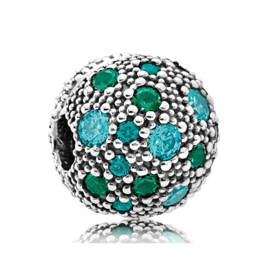 Cosmic Stars Clip Charm - Teal and Green