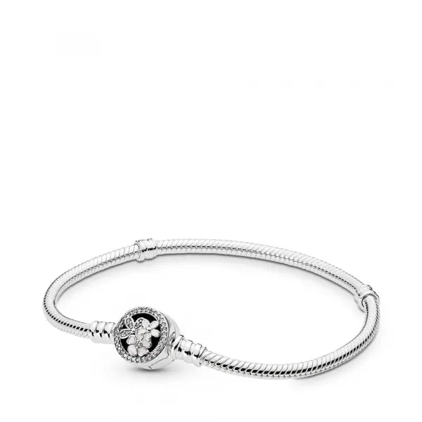 Flower Clasp Snake Chain Bracelet
