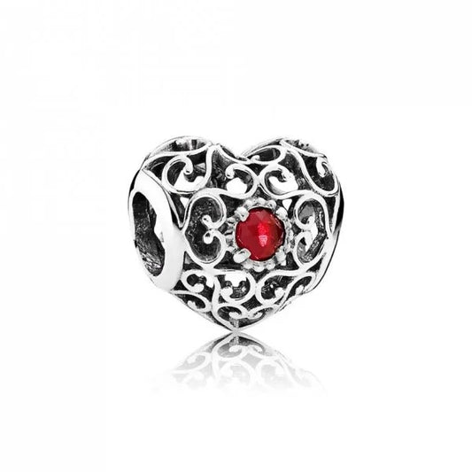Heart Birthstone Charm - July
