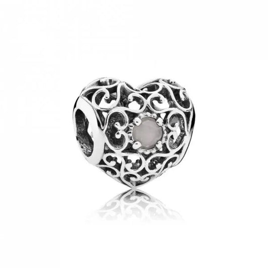 Heart Birthstone Charm - June