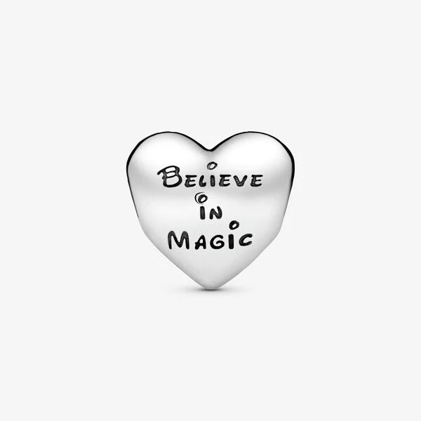 Mickey and Minnie Character Kiss Enamel Heart Bead Charm