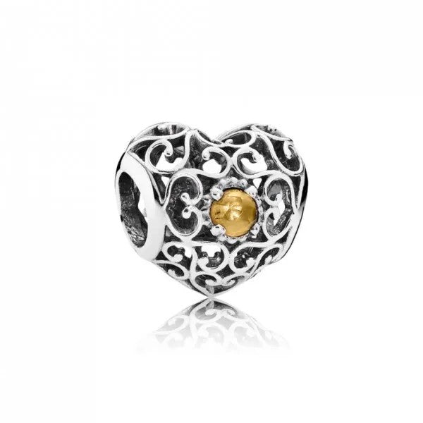 Heart Birthstone Charm - November