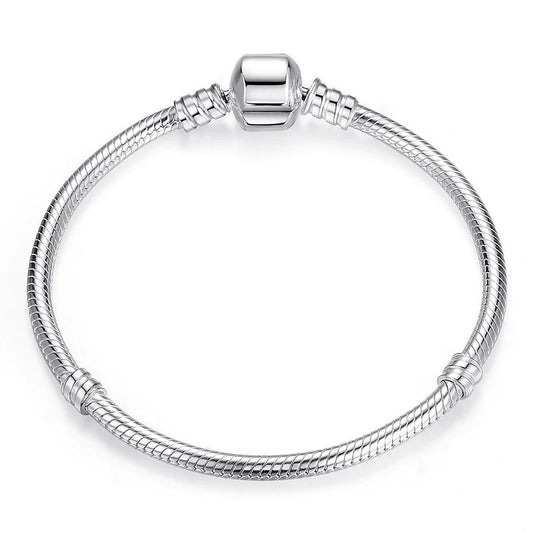 Barrel Clasp Snake Chain Bracelet