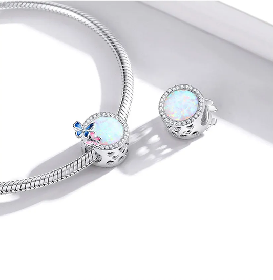 Butterflies In Spring Charm - Opal