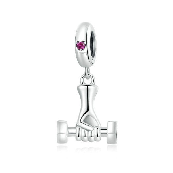 Fitness Dumbbell Dangle Charm